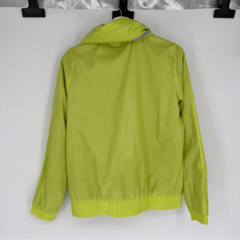Adidas Neon Yellow Hooded Jacket Sz 40 Womens - Picture 4 of 5